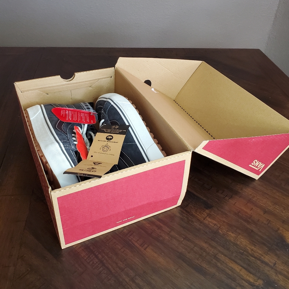 Vans Sk8-Hi MTE 1 Plaid Grey/White Women Size 8.5, Men Size 7 - Picture 12 of 15